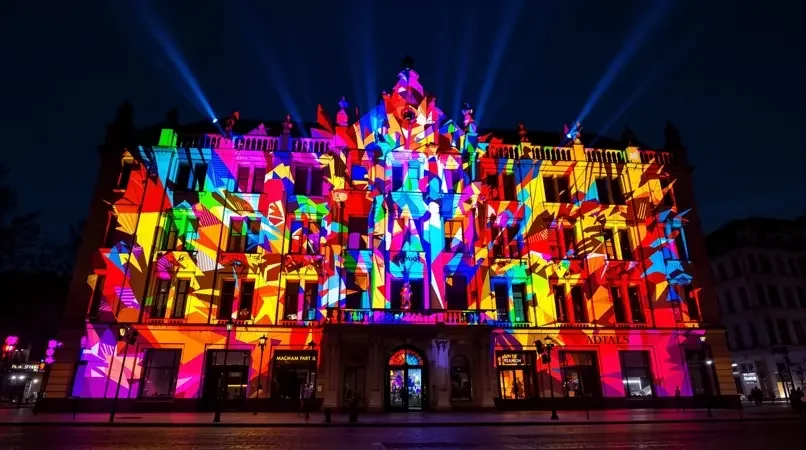 把整栋建筑变成画布，3D投影艺术 - 泡泡影院